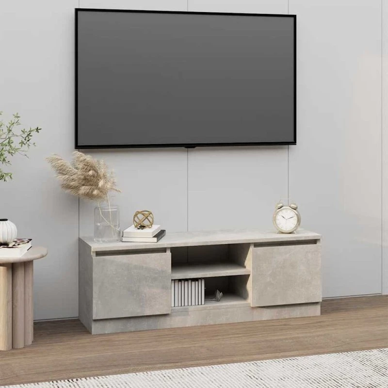vidaXL TV-bord med låge 102x30x36 cm betongrå