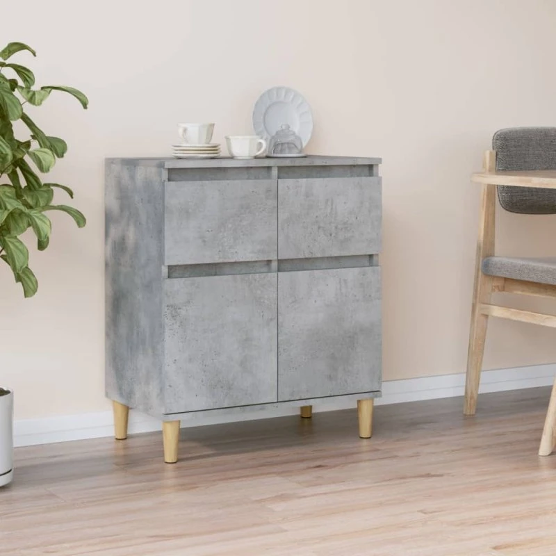 vidaXL skænk 60x35x70 cm konstrueret træ betongrå