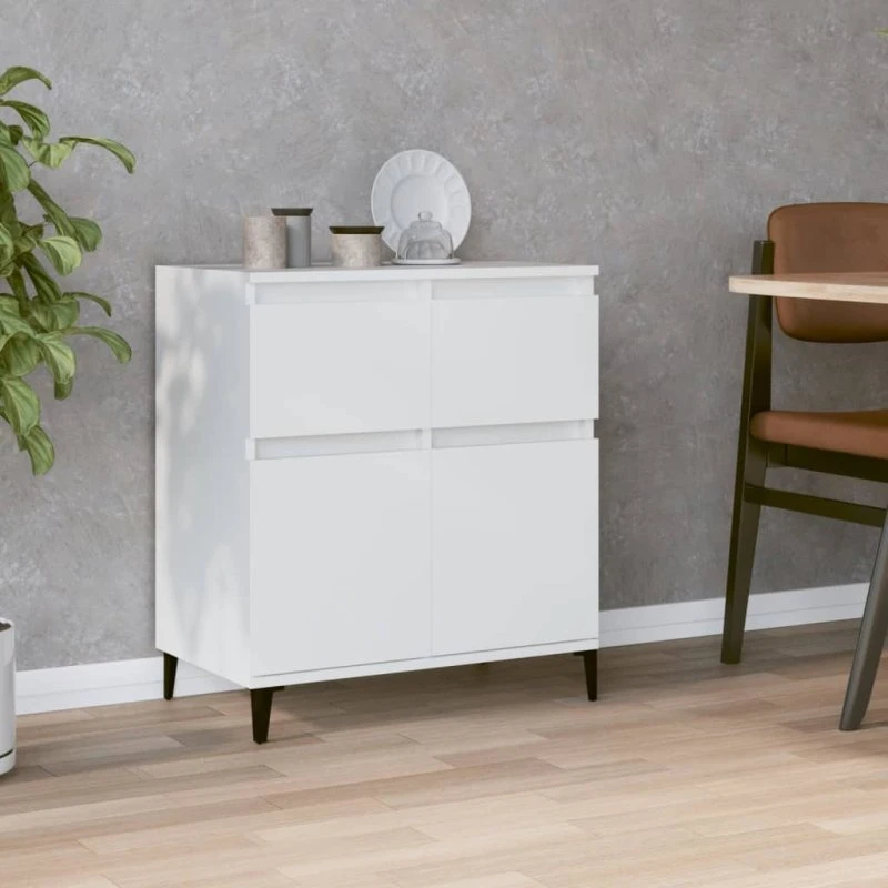 vidaXL skænk 60x35x70 cm i konstrueret træ, hvid