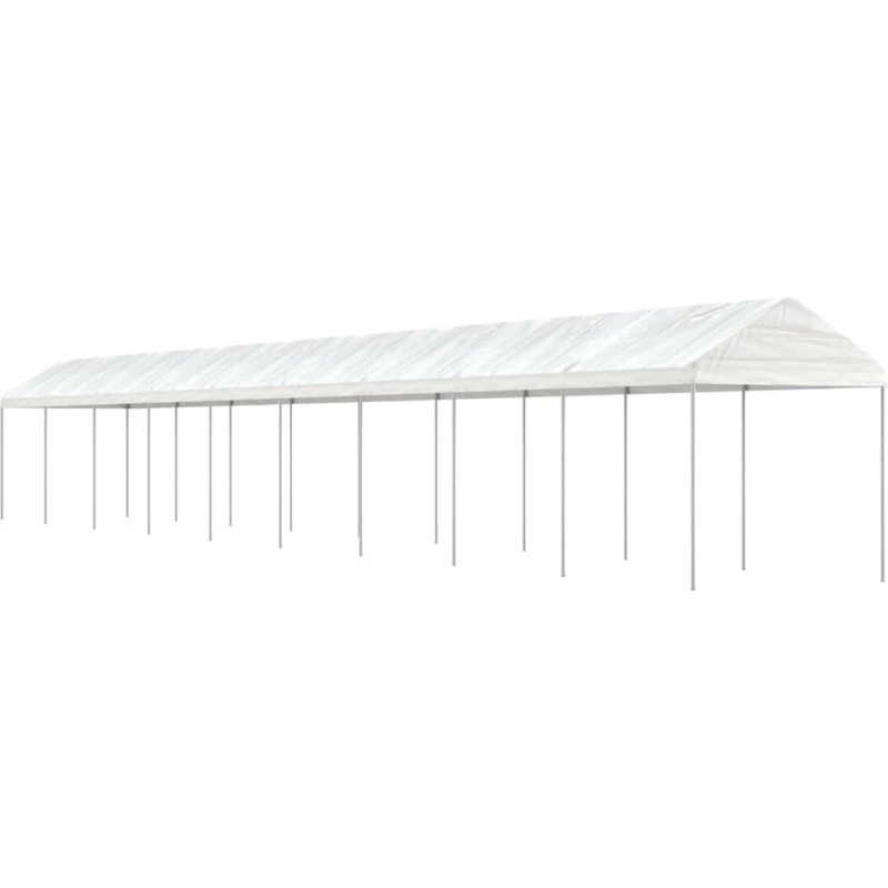 vidaXL Pavillon med tag 20,07×2,28×2,69 m, hvid