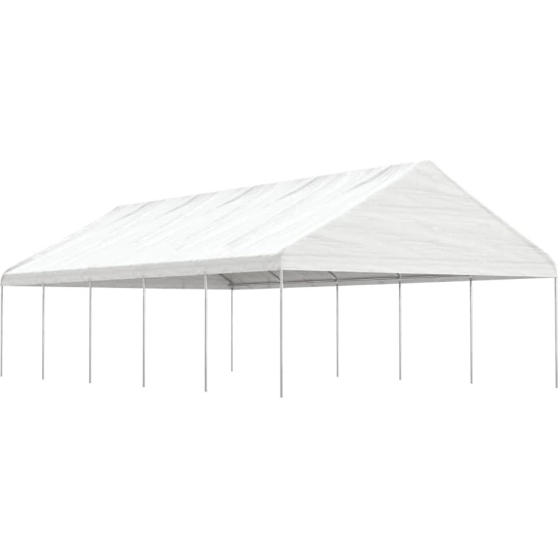 vidaXL Pavillon med tag 11,15x5,88x3,75 m hvid