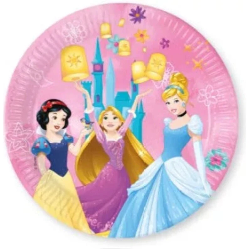 Disney Prinsesser paptallerkner 8 stk Ø23 cm