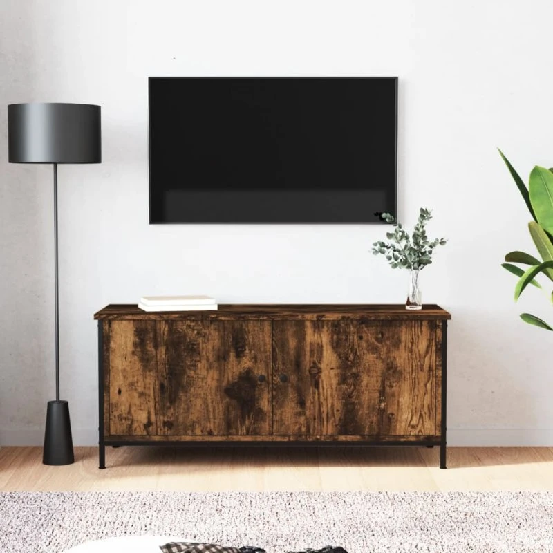 vidaXL TV-bord med låger 102x35x45 cm – røget egetræ