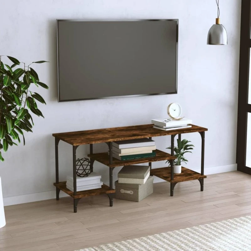 vidaXL TV-bord 102x35x45,5 cm konstrueret træ - røget egetræsfarve