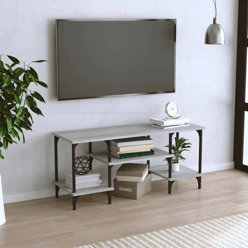 vidaXL TV-bord 102x35x45,5 cm - Grå Sonoma-eg