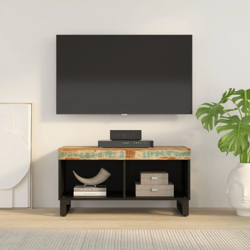 vidaXL TV-bord 85x33x43,5 cm i massivt genbrugstræ