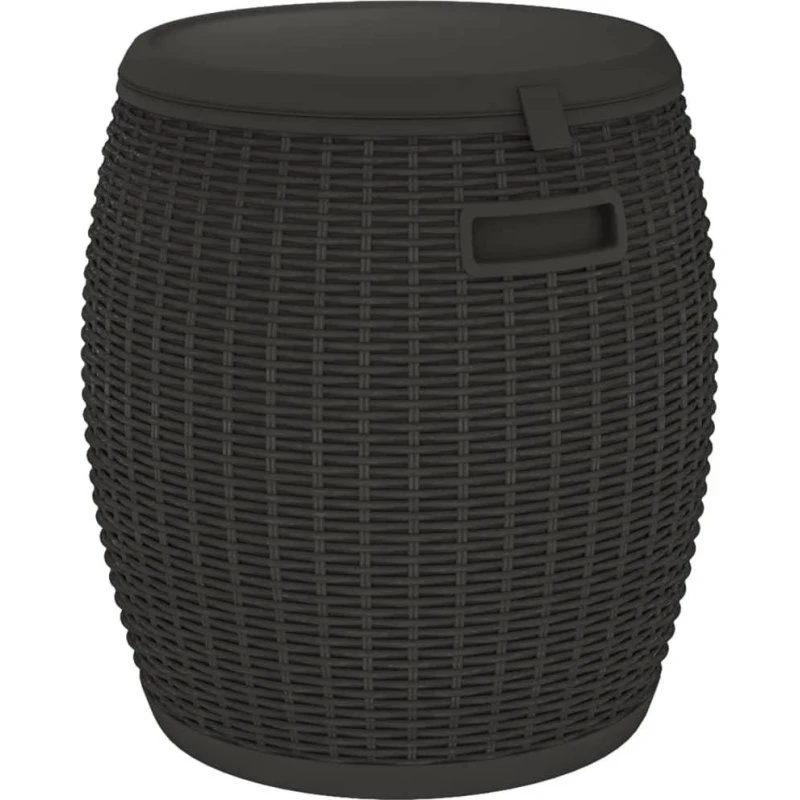 vidaXL 4-i-1 opbevaringskasse til haven, polypropylen sort