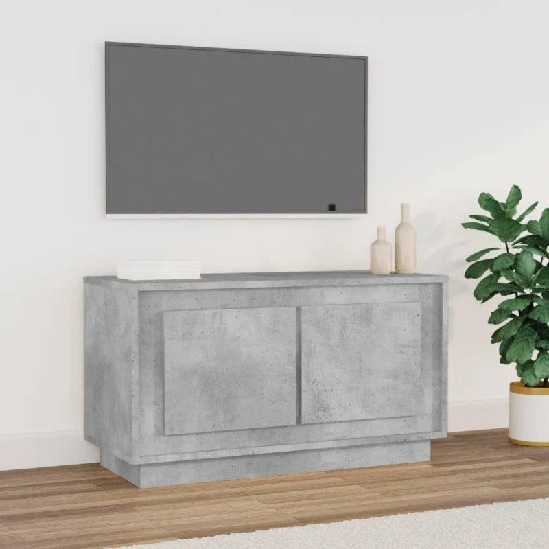 vidaXL TV-bord 80x35x45 cm konstrueret træ, betongrå