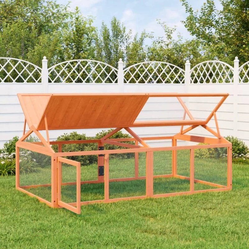 vidaXL løbegård i massivt fyrretræ 200×112,5×74 cm brun