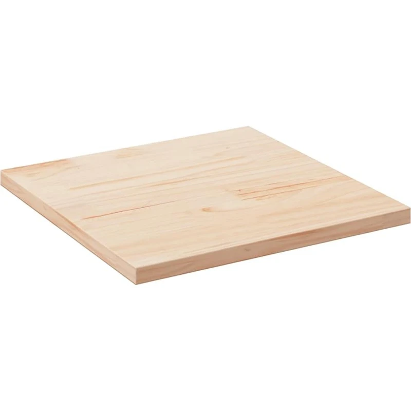 vidaXL bordplade 70x70x2,5 cm massivt fyrretræ, firkantet