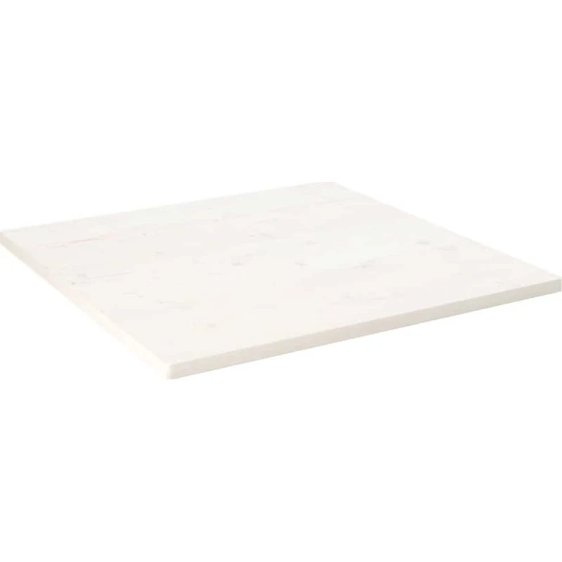 vidaXL bordplade 90x90x2,5 cm massiv fyrretræ hvid