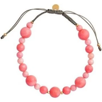 Stine A Cherie Bon Bon armbånd – 18K forgyldt med koral