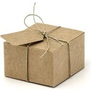 Classic 10 stk. brune gaveæsker med bånd