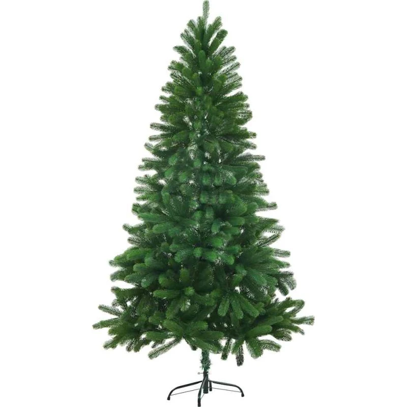 vidaXL kunstigt juletræ 150 cm med naturtro nåle, grøn