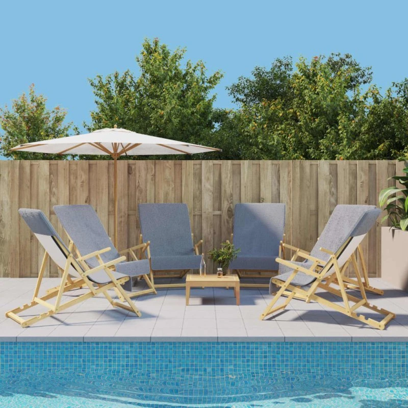 vidaXL Strandhåndklæder 6 stk. 60x135 cm 400 GSM grå