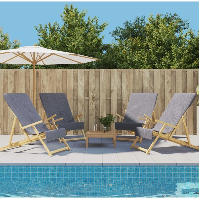 vidaXL strandhåndklæder 4 stk 60x135 cm 400 GSM antracitgrå