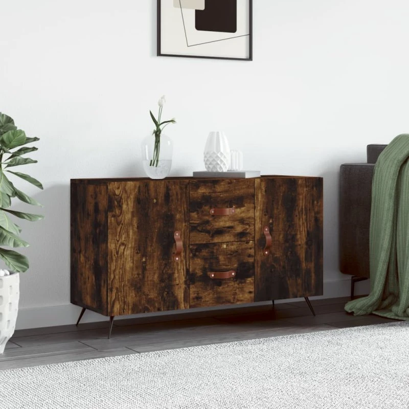 vidaXL skænk 100x36x60 cm konstrueret træ, røget egetræsfarve