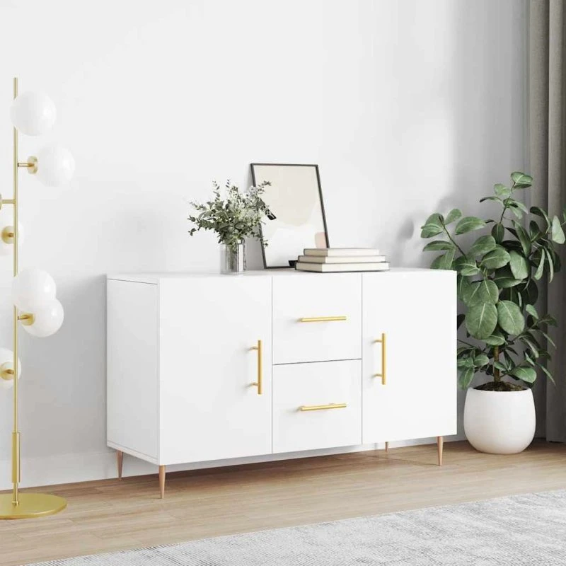 vidaXL skænk 100x36x60 cm, konstrueret træ, hvid