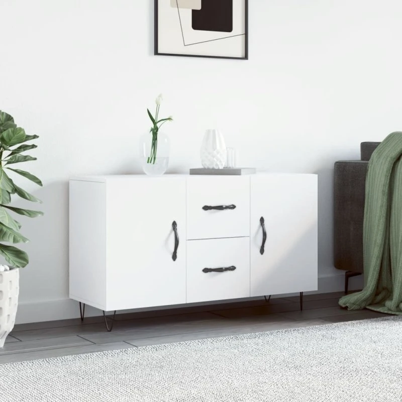 vidaXL skænk 100x36x60 cm konstrueret træ, hvid