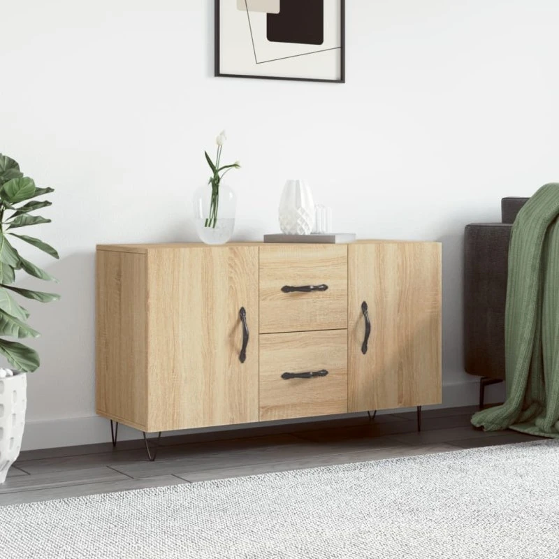 vidaXL skænk 100x36x60 cm konstrueret træ sonoma-eg