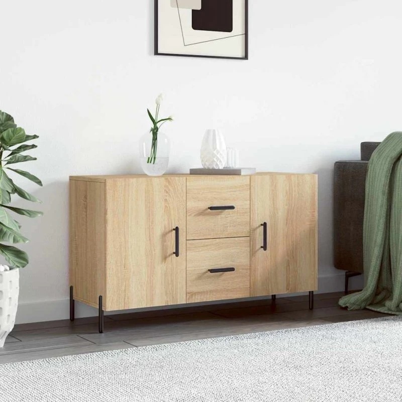 vidaXL skænk 100x36x60 cm konstrueret træ – sonoma-eg