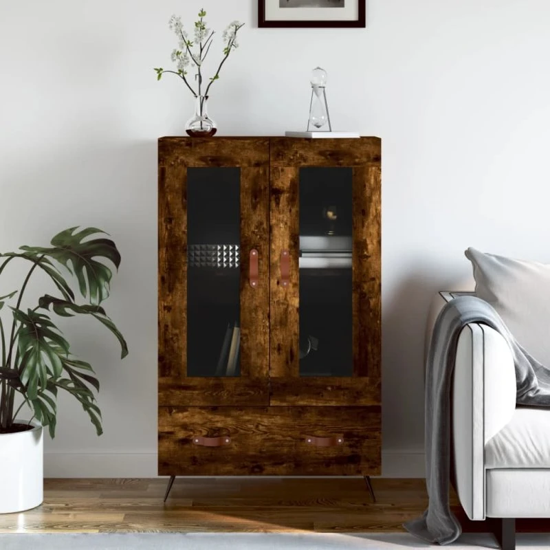 vidaXL skab 69,5x31x115 cm røget sonoma-eg med metalben