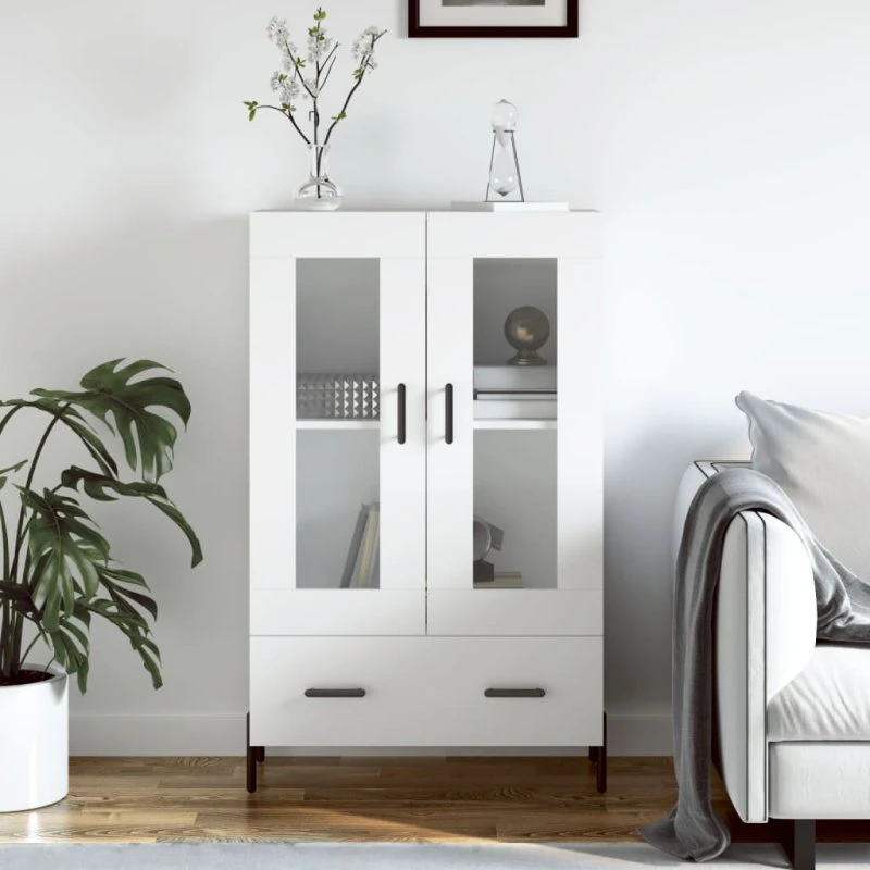 vidaXL skab 69,5x31x115 cm hvid, konstrueret træ