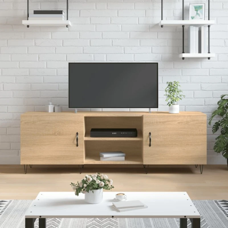 vidaXL TV-bord 150x30x50 cm konstrueret træ Sonoma-eg