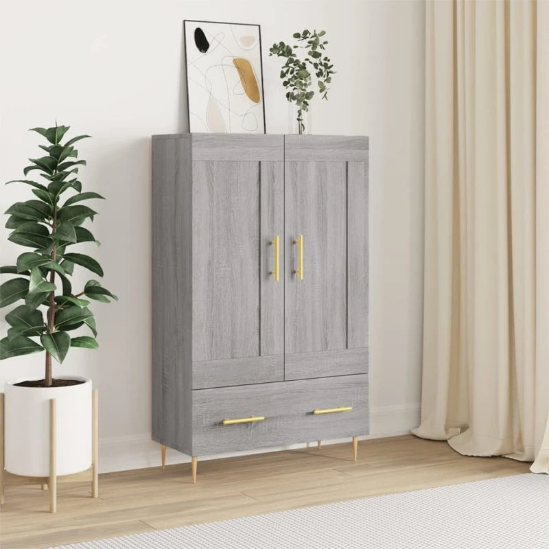vidaXL skab 69,5x31x115 cm konstrueret træ grå sonoma-eg