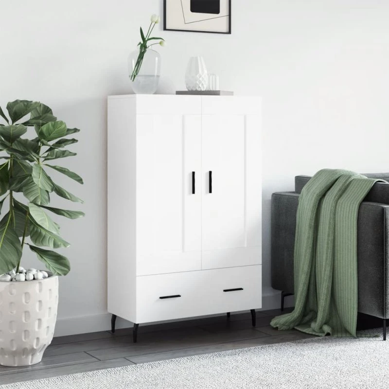 vidaXL Højskab 69,5x31x115 cm hvid, konstrueret træ