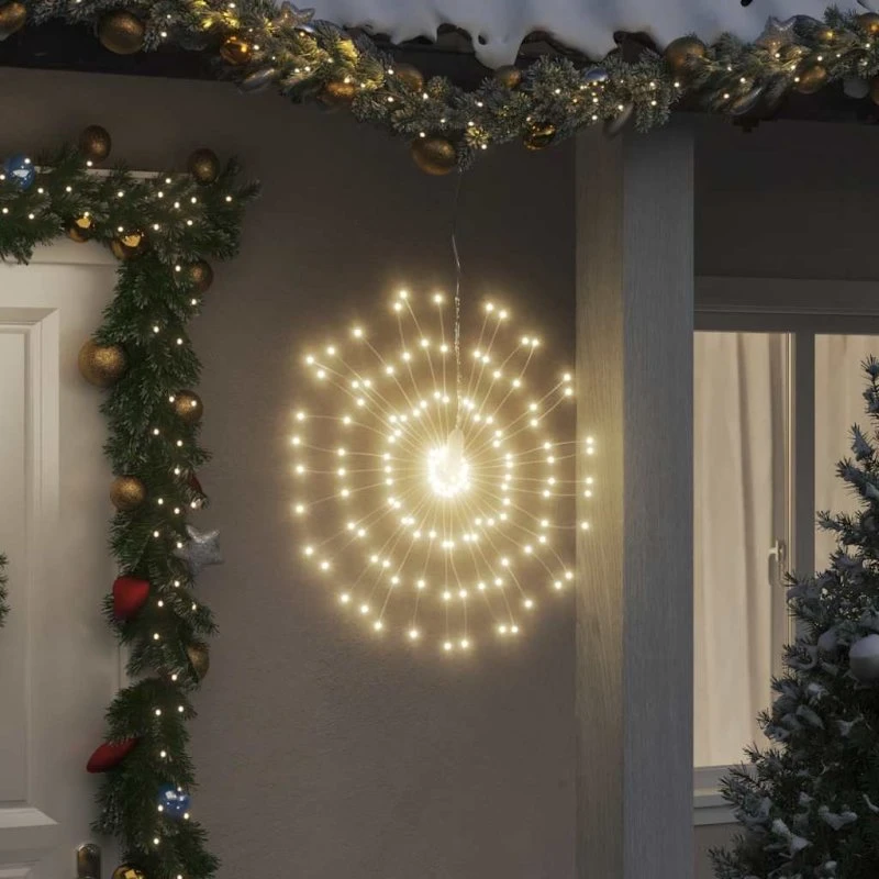 vidaXL Starburst-dekoration 140 LED 17 cm varmt hvidt