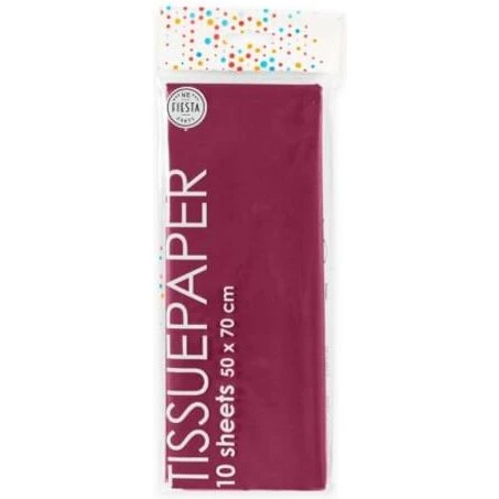 Silkepapir 10 ark mørkerødt 50x70 cm