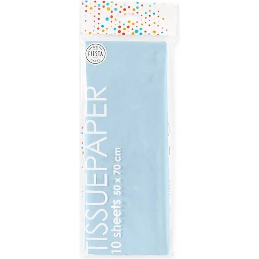 Silkepapir lyseblå 50x70 cm - 10 ark