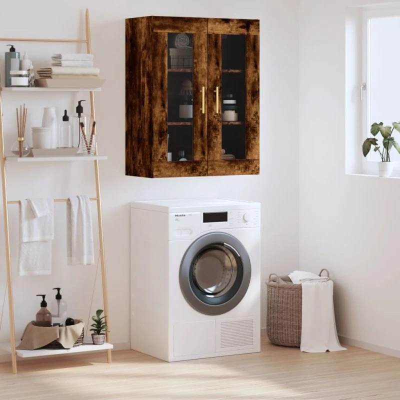 vidaXL væghængt skab 69,5x34x90 cm — røget sonoma-eg