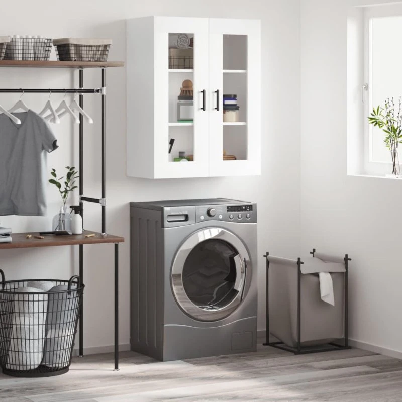 vidaXL væghængt skab 69,5x34x90 cm, hvid