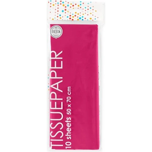 Magenta silkepapir, 10 ark (50 x 70 cm)