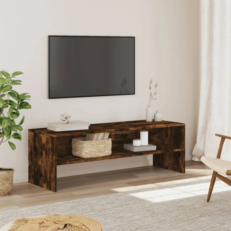 vidaXL TV-bord 120x40x40 cm konstrueret træ, røget eg