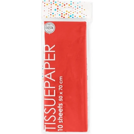 Silkepapir 50 x 70 cm, 10 ark – rød