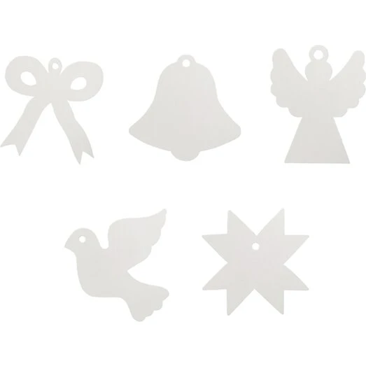 OYOY Jule gavekort 5-pak, hvide 9 x 9,5 cm, 100% papir