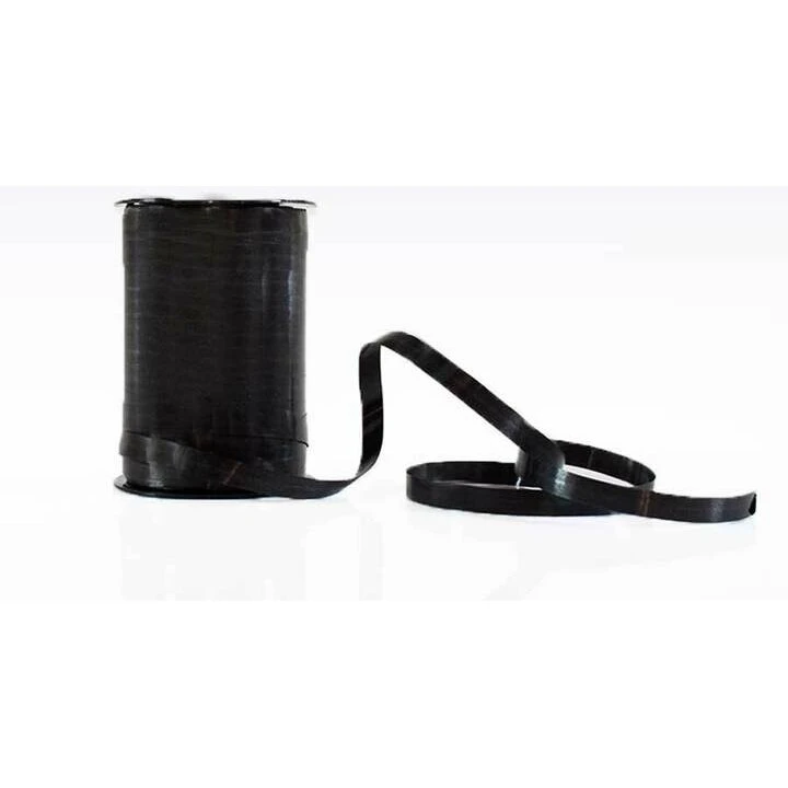 Uden mærke Gavebånd poly glat 10 mm, 250 yd, sort