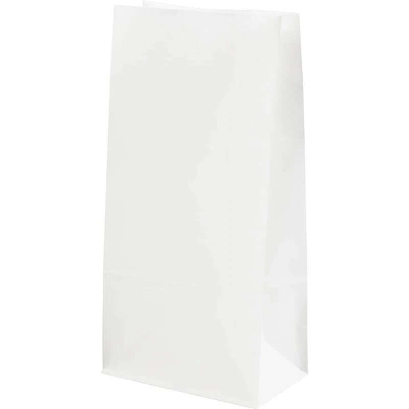 Uden mærke Papirposer Hvid 22,5x6,5x11 cm 50 g – 10 stk