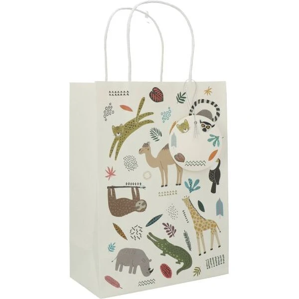 Gaveposer med zoo-motiver 6 stk – 27x20 cm