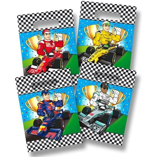 Partypose Formel 1, plast, 8 stk. (23x16,5 cm)