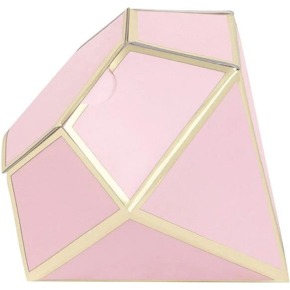 Gaveæsker Diamant 8-pak – lyserød med guldkant