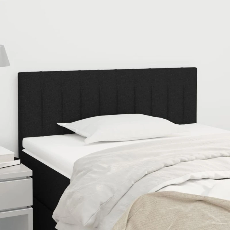 vidaXL sengegavl 100x5x78/88 cm sort stof