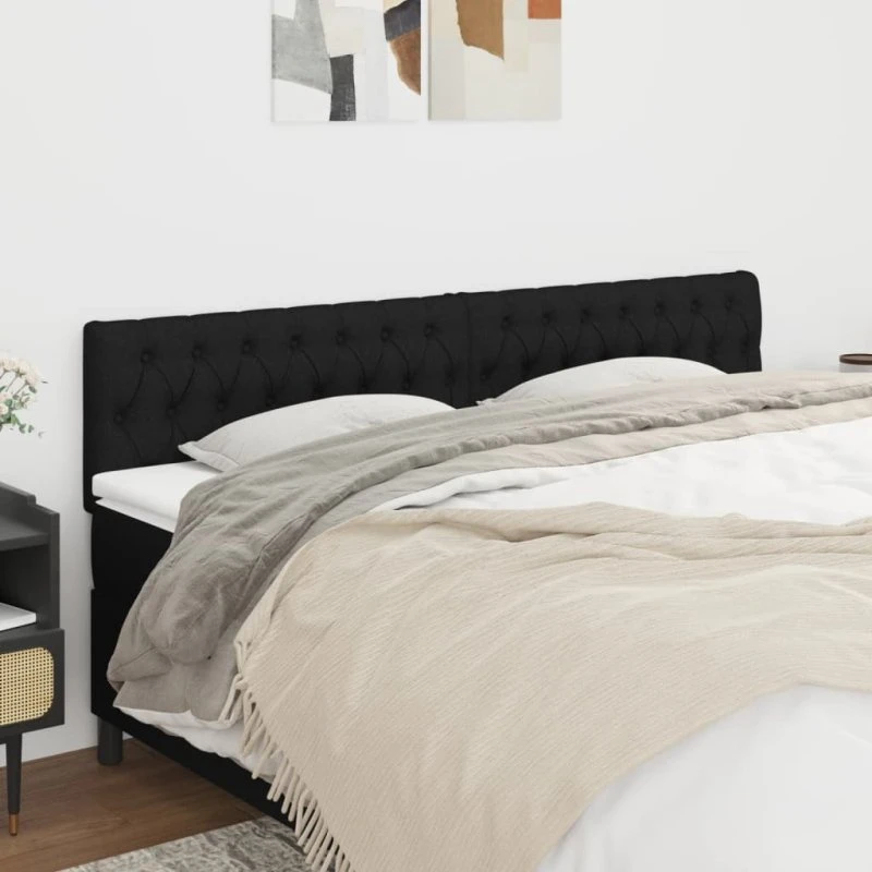 vidaXL sengegavle 2 stk. 90x7x78/88 cm sort stof