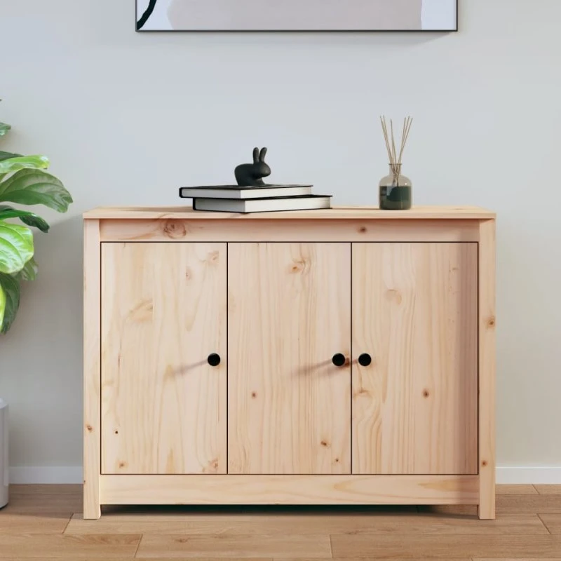 vidaXL skænk 100x35x74 cm i massivt fyrretræ