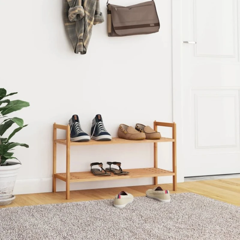 vidaXL skoreol 69x27x41 cm massivt valnøddetræ