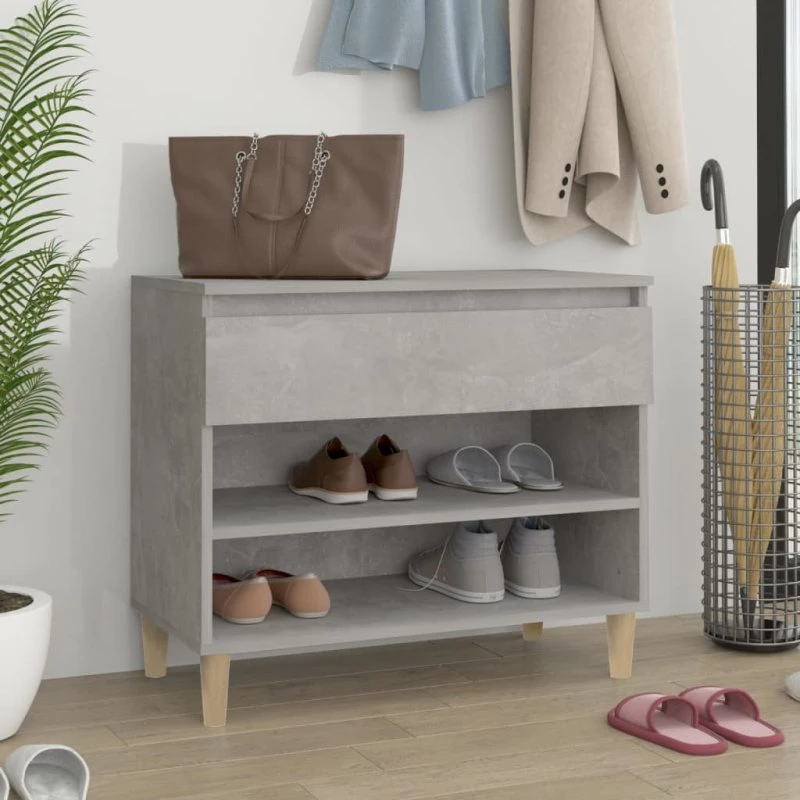 vidaXL skoreol 70x36x60 cm i betongrå