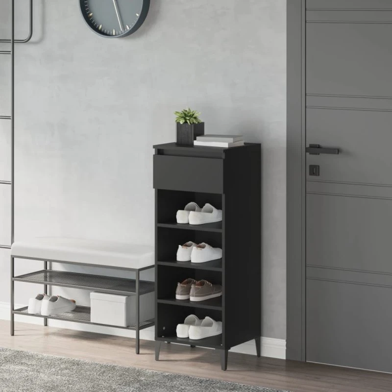 Skoreol i konstrueret træ 40×36×105 cm – Sonoma-eg
